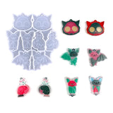 2Pcs Bat Earrings Resin Mould Necklace Pendant Silicone Epoxy Casting Moulds