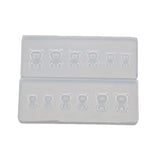 2Pcs Mini Bear Nail Art Silicone Mold Kit Nail Carving Mold