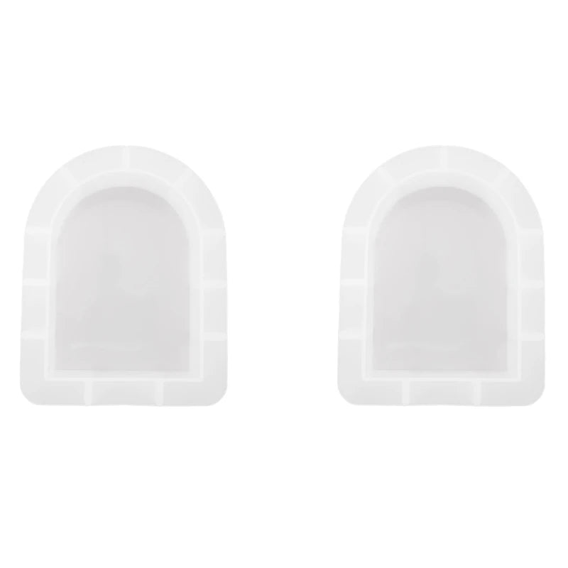 2Pcs Geometric Arc Wave Line Arch Bookend Mirror Mold