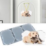 2Pcs Crystal Epoxy Resin Mold Three-Linked Photo Silicone Mold