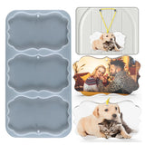 2Pcs Crystal Epoxy Resin Mold Three-Linked Photo Silicone Mold