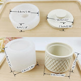 2Pcs DIY Epoxy Candle Cup Storage Box Silicone Resin Bottle Mold
