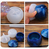 2Pcs DIY Epoxy Crystal Mushroom Jar Molds for DIY Craft Jewelry Storage