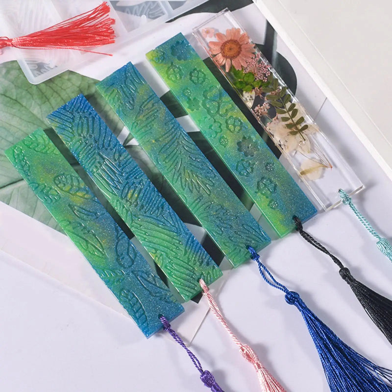 2Pcs Rectangle Bookmark Tools Resin Accessories DIY Casting Ruler
