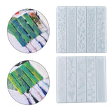 2Pcs Rectangle Bookmark Tools Resin Accessories DIY Casting Ruler