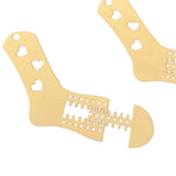 2Pcs DIY Wooden Sock Blocker Xmas Socks Hand Knitting Mold