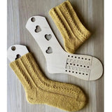 2Pcs DIY Wooden Sock Blocker Xmas Socks Hand Knitting Mold