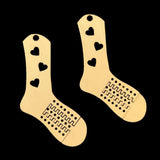 2Pcs DIY Wooden Sock Blocker Xmas Socks Hand Knitting Mold