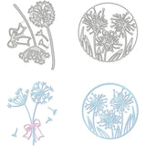 2Pcs Dandelion Metal Cutting Dies for Scrapbooking Cards Making