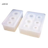 2Pcs DIY Crystal Epoxy Sphere Silicone Molds Round Bead Pendant Mold