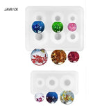 2Pcs DIY Crystal Epoxy Sphere Silicone Molds Round Bead Pendant Mold