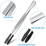 4Pcs Stainless Steel Tweezers Coated Laboratory Hobby Jewelry Craft Tools