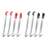 4Pcs Stainless Steel Tweezers Laboratory Hobby Jewelry Craft Tools