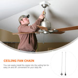 2Pcs Ceiling Fan Light Pull Chain Extension Ball Hanging Pendant Zinc Alloy