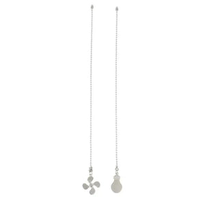 2Pcs Ceiling Fan Light Pull Chain Extension Ball Hanging Pendant Zinc Alloy