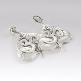 2Pcs Large 3D/OM Yoga Leaf Heart Charms Pendants For Necklace