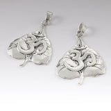 2Pcs Large 3D/OM Yoga Leaf Heart Charms Pendants For Necklace