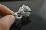 Leopard Head CZ Beads Paved Clasps Jewelry Findings