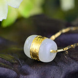 2Pcs Hetian Jade Lucky Bead Pendant
