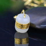 2Pcs Hetian Jade Lucky Bead Pendant