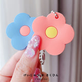 2Pcs Flower Cartoon Key Cover Cap Soft Key Accessories
