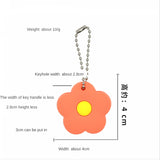 2Pcs Flower Cartoon Key Cover Cap Soft Key Accessories