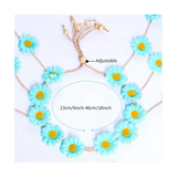 2Pcs Flower Hippie Headband Summer Sunflower Hair Accessories