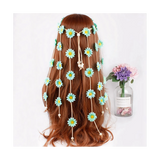 2Pcs Flower Hippie Headband Summer Sunflower Hair Accessories