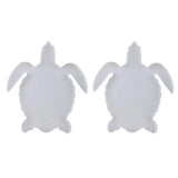 2Pcs Flower Sea Turtle Resin Coaster Mold Silicone Geode Coaster Resin Mold Tool