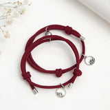 2Pcs Friendship Rope Braided Magnetic Bracelet Kit Lover Jewelry