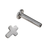2Pcs G23 Titanium Lip Stud Piercing Tongue Nail Lightning/Heart Shape Ear Studs