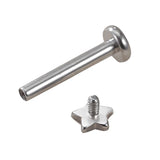 2Pcs G23 Titanium Lip Stud Piercing Tongue Nail Lightning/Heart Shape Ear Studs