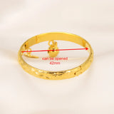 2Pcs Bell Heart Baby Bangle Bracelet Kids Bangles Jewelry