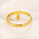 2Pcs Bell Heart Baby Bangle Bracelet Kids Bangles Jewelry