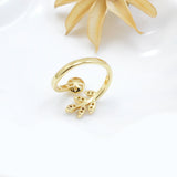 2Pcs Pave Zircon Round Cup Ring Setting Diy Wedding Jewelry Making