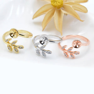 2Pcs Pave Zircon Round Cup Ring Setting Diy Wedding Jewelry Making