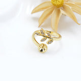 2Pcs Pave Zircon Round Cup Ring Setting Diy Wedding Jewelry Making