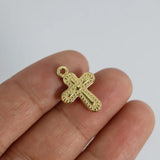 2Pcs Stainless Steel Cross Charms Pendant for DIY Jewelry Making