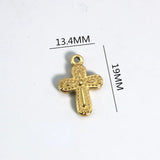 2Pcs Stainless Steel Cross Charms Pendant for DIY Jewelry Making