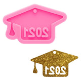 2Pcs Graduation Silicone Molds Doctor Hat Pendant Resin Moulds