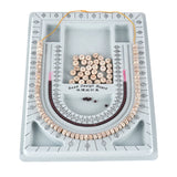 2Pcs Gray Flock Beads Tray Boards Kit DIY Beading Bracelet Tools Jewelry Storage