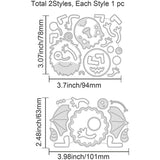 2Pcs Halloween Monsters Metal Cutting Dies for DIY Scrapbook Album Envelope