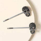 2Pcs Halloween Skull Hair Clip Headwear Punk Accessory Costume Cosplay