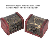 Set of 2 Wooden Vintage Jewelry Storage Boxes