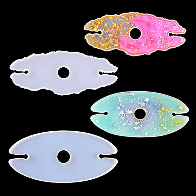 2Pcs Wine Glass Holder Resin Mold Kit Craft Tool