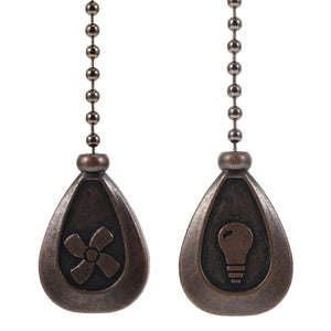 2Pcs Hanging Charm Pendant Ceiling Fan Light Pull Chain Extension