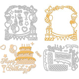 2Pcs Happy Birthday Cake Metal Cutting Dies for Scrapbook Cards Making