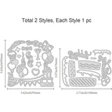 2Pcs Happy Birthday Cake Metal Cutting Dies for Scrapbook Cards Making
