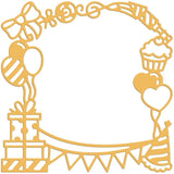 2Pcs Happy Birthday Cake Metal Cutting Dies for Scrapbook Cards Making
