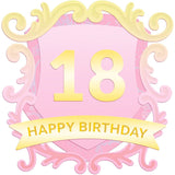 2Pcs Happy Birthday Lace Metal Cutting Dies for DIY Scrapbooking